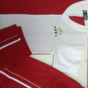 ShreeRam T-Shirt & Lower (Red) Senior